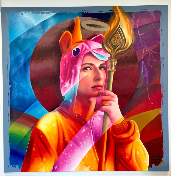 绘画,  78.7x78.7 in 