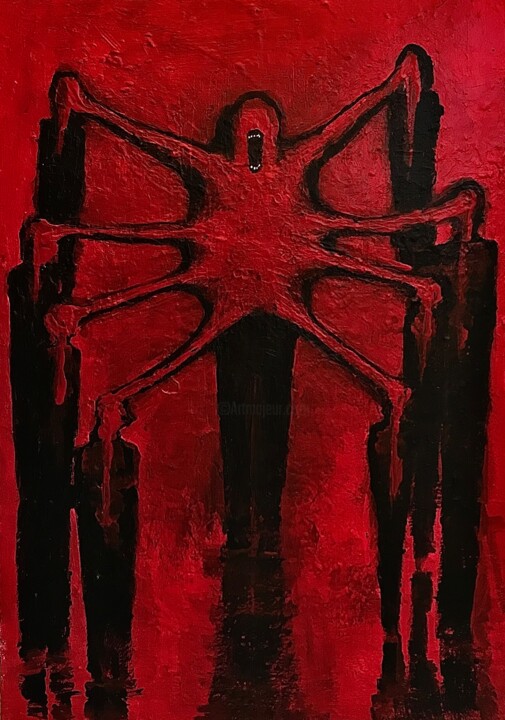 Peinture intitulée "Mind flayer" par Vaxo Lang, Œuvre d'art originale, Acrylique