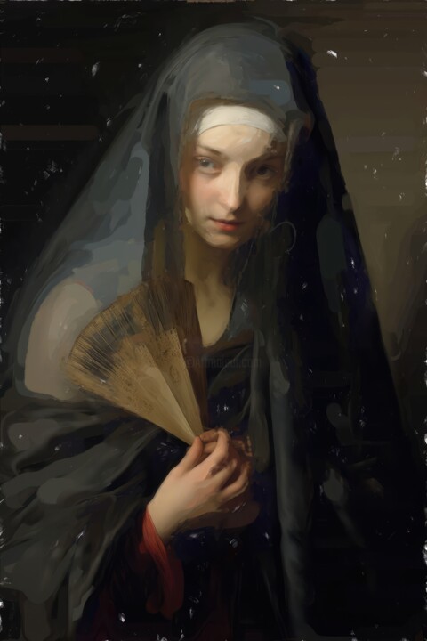 The Lady with the Veil : Renaissance Woman 数字艺术