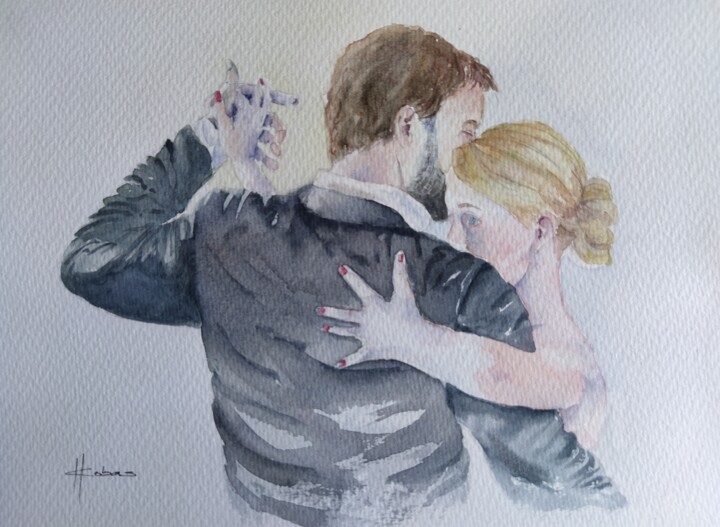 Passionate Tango II 绘画, 9x12 in