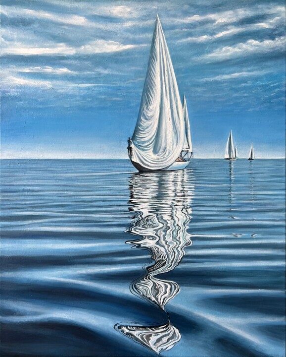 WINDS OF BOUNDLESS SEAS 绘画, 19.7x15.8 in