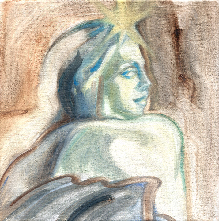 Angel 绘画, 7.9x7.9 in