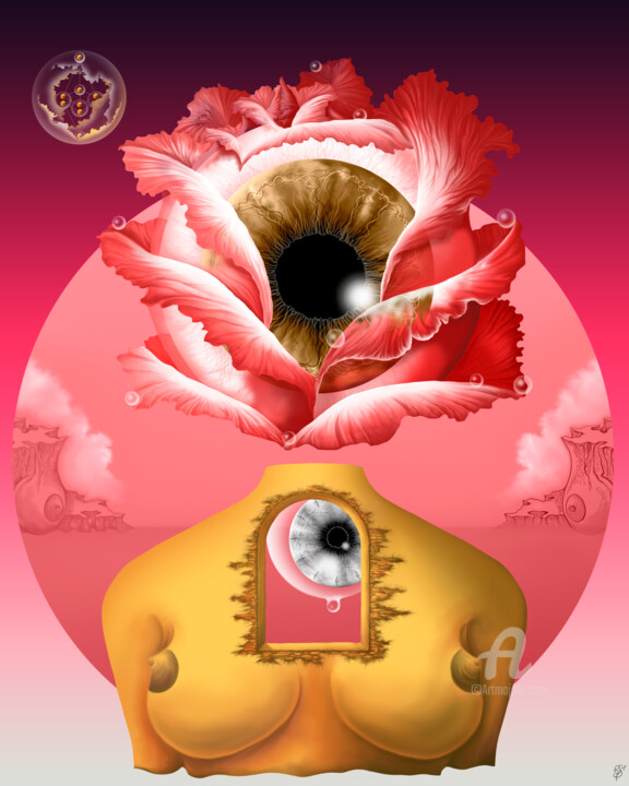 ROSE UNDER THE MOON 数字艺术