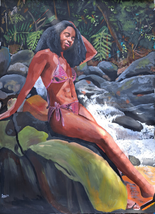 Painting titled "Tranquilidad" by Davis Paz, Original Artwork, Acrylic