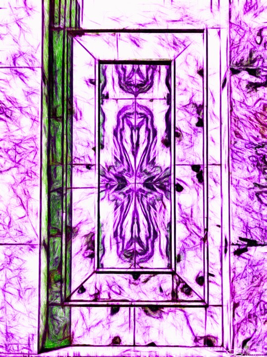 Arts numériques intitulée "Purple Moriah Marbl…" par Joseph Anthony Quattromini, Œuvre d'art originale, Peinture numérique