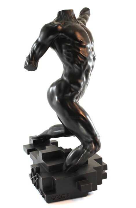 Male torso three 雕塑, 13.8x11.4 in