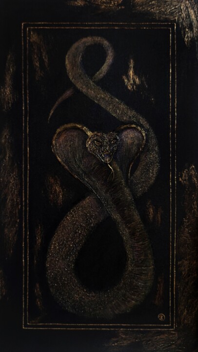 Золотая кобра 绘画, 27.6x15.8 in