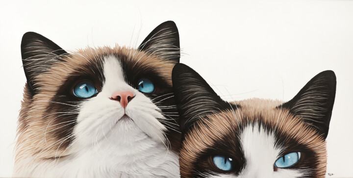 DEUX FRERES 绘画, 15.8x31.5 in
