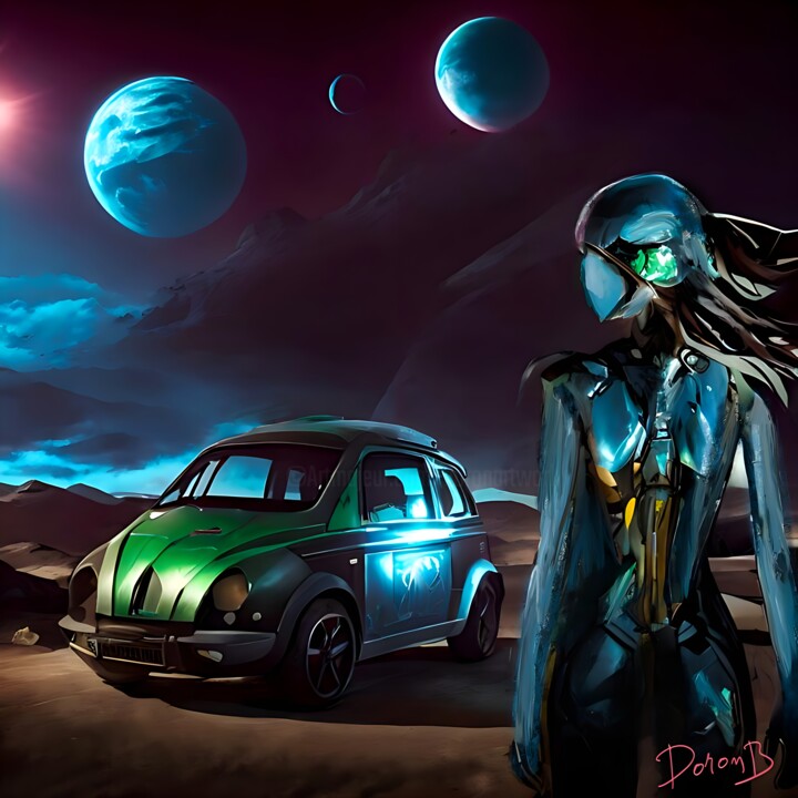 La coccinelle verte opale 数字艺术