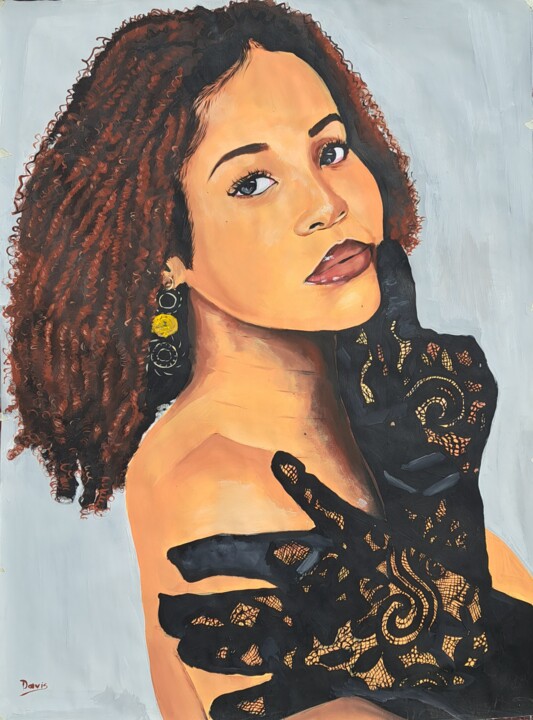 Painting titled "Maryan" by Davis Paz, Original Artwork, Acrylic