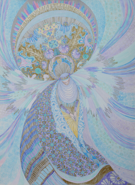 Painting titled "Anna" by Elaria, Original Artwork, Ink