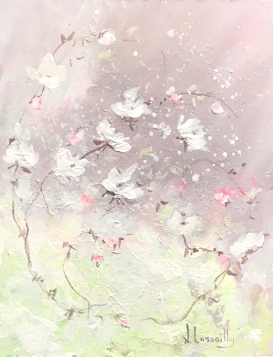 Painting titled "Edwige - 1267" by Noëlle Lassailly, Original Artwork, Acrylic