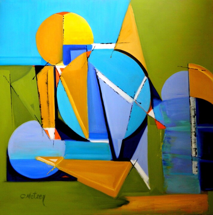 Malerei mit dem Titel "Perception and Abst…" von Clari Netzer, Original-Kunstwerk, Öl Auf Keilrahmen aus Holz montiert