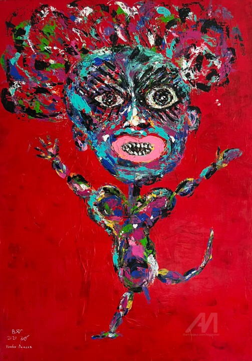 Voodoo Dancer 绘画, 39.4x27.6 in