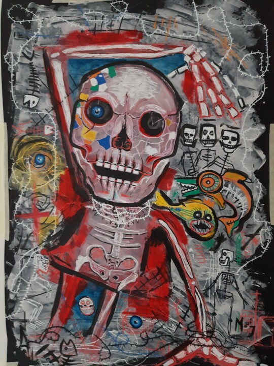 HappySceleton 图画, 27.6x19.7 in