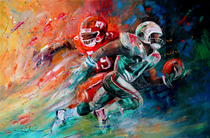 American Football 05 绘画, 25.6x39.4 in