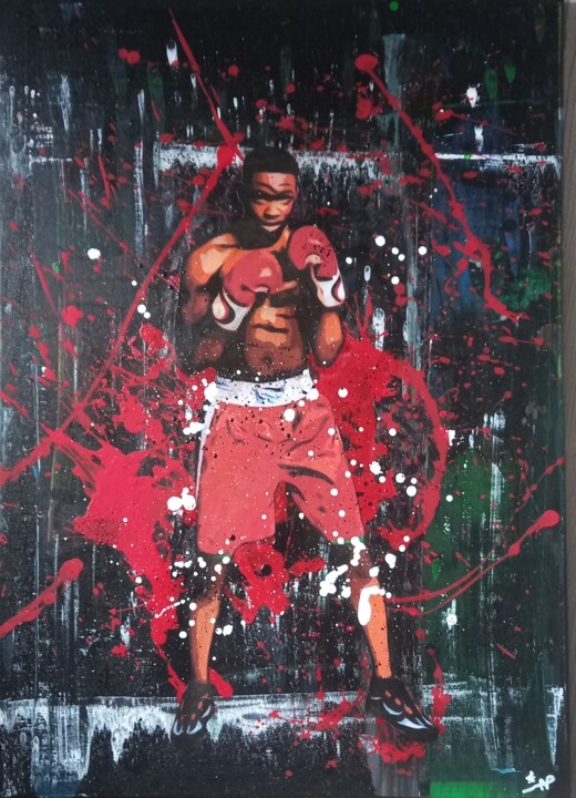 Fight 绘画, 27.6x19.7 in