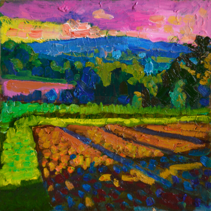 Light on the garden beds 绘画, 11.8x11.8 in