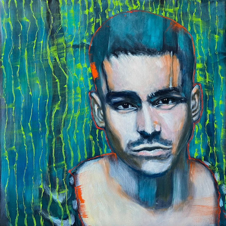 Omar Ayuso 绘画, 11.8x11.8 in