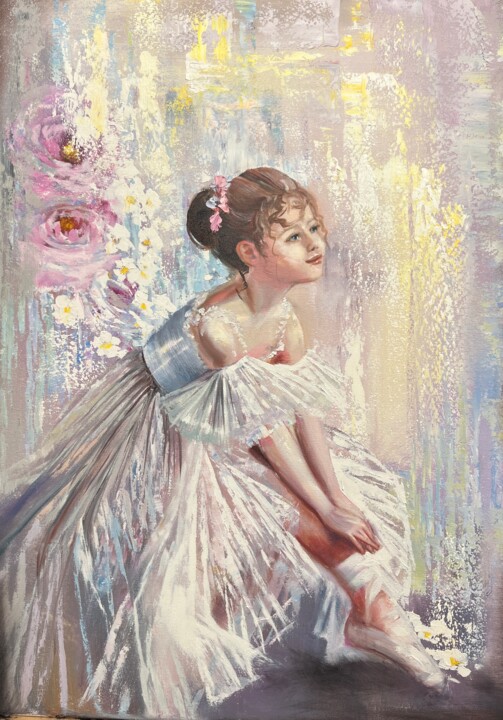 Little Ballerina Painting, 30x22 in