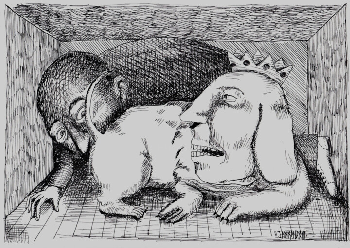 Le lèche-cul 图画, 8.3x11.7 in