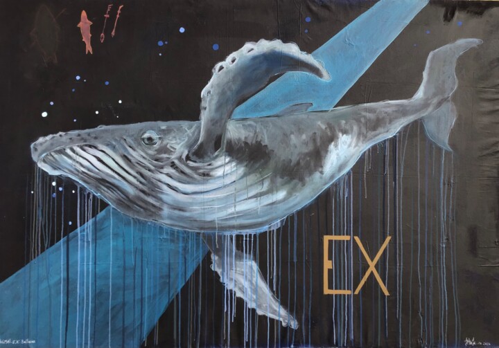 Animal-EX.Ballaena. 绘画, 55.1x80.3 in