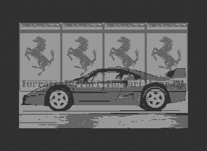 Digitale Kunst getiteld "FERRARI F40 4LOGOS…" door Rm64, Origineel Kunstwerk, 2D Digital Work
