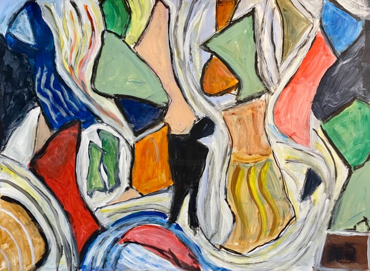 Pittura intitolato "Baile" da Alfredo Machado Zingg, Opera d'arte originale, Acrilico
