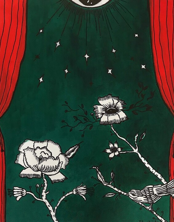 「Inner garden」というタイトルの絵画 Liza Schneiderによって, オリジナルのアートワーク, アクリル