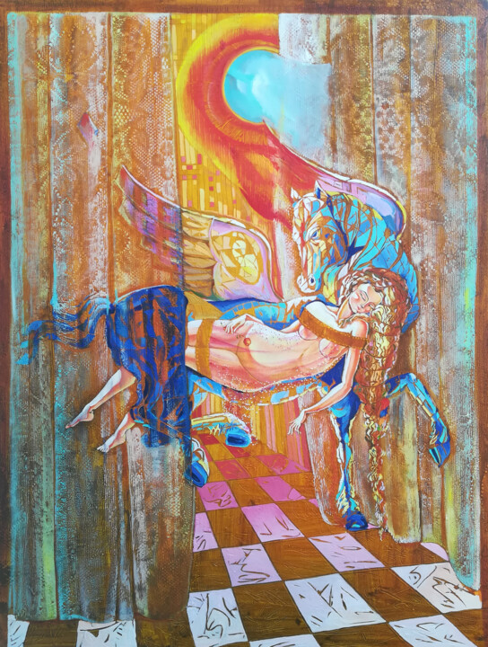 Rise 绘画, 31.5x23.6 in