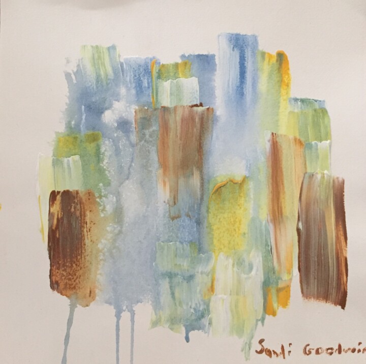 Painting titled "Untitled abstract o…" by Sandi Goodwin, Original Artwork, Acrylic