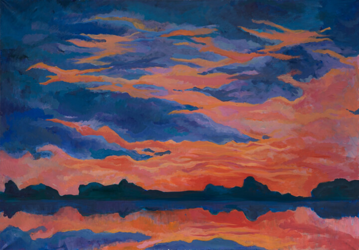 Pintura intitulada "June 2018" por Irina Petrova, Obras de arte originais, Acrílico Montado em Armação em madeira