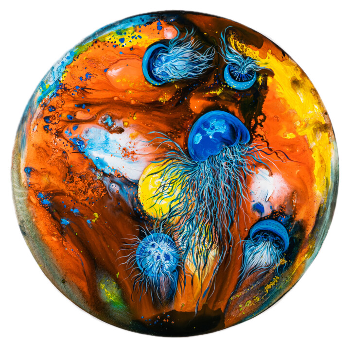 La mer qui fond (Melting ocean) 绘画, 31.5x31.5 in