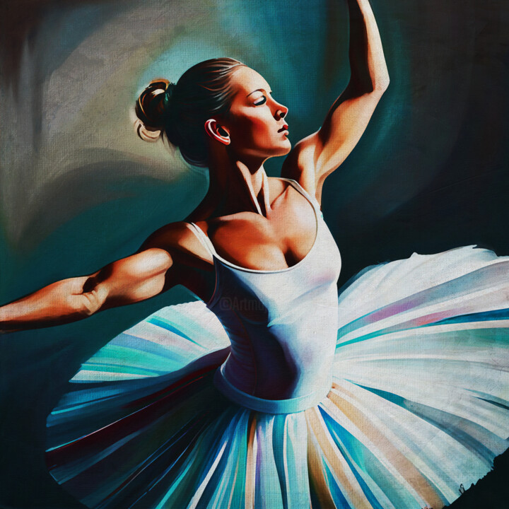 Peinture intitulée "Ballerina in trance" par Jan Keteleer, Œuvre d'art originale, Peinture numérique