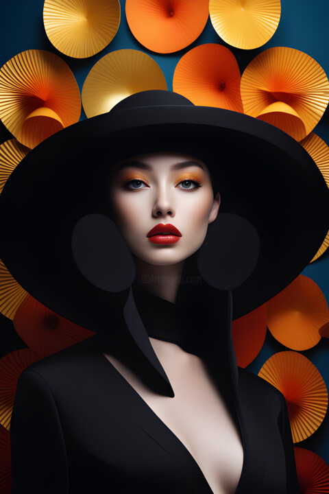 Fashion Portraits #3623 数字艺术, 23.6x15.8 in