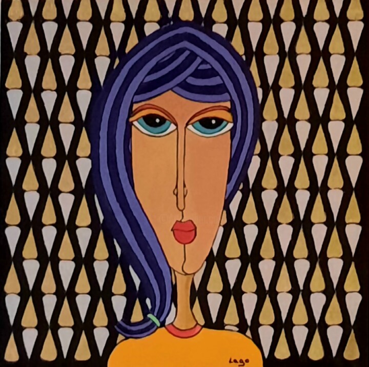 Portrait féminin 15 绘画, 11.8x11.8 in