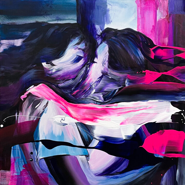 The Last Kiss 绘画, 31.5x31.5 in