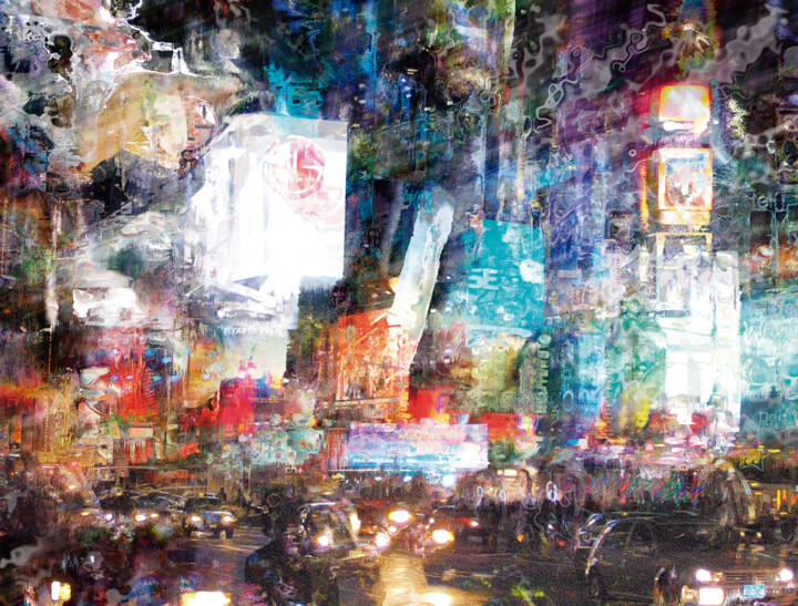 Times square 3/XL large original artwork 数字艺术, 59x78.5 in