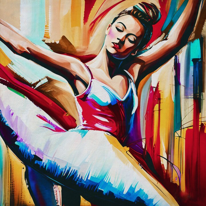 Schilderij getiteld "Expression of a bal…" door Jan Keteleer, Origineel Kunstwerk, Digitaal Schilderwerk
