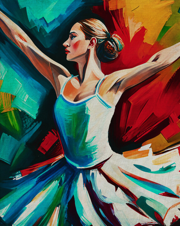 Malerei mit dem Titel "The end of choreogr…" von Jan Keteleer, Original-Kunstwerk, Digitale Malerei