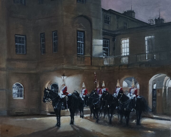Preparing for the Parade 绘画, 15.8x19.7 in