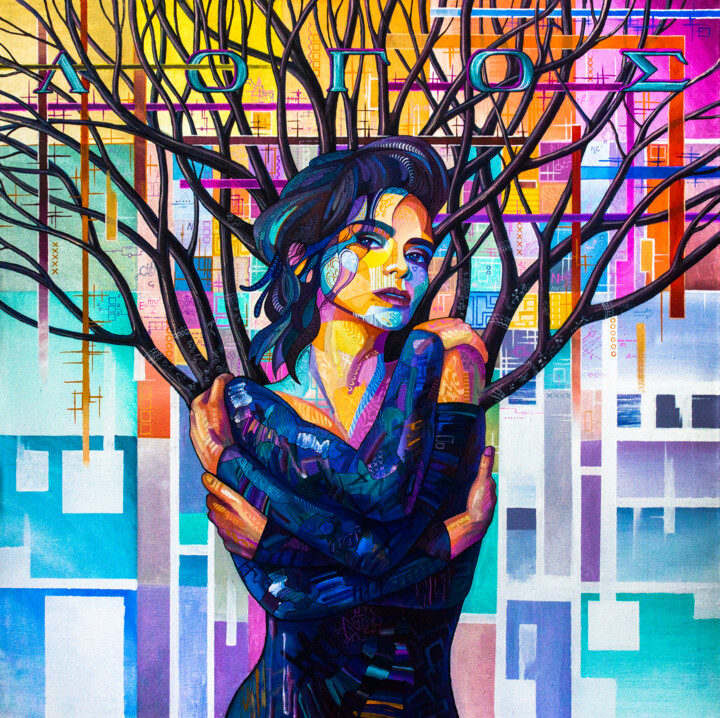 Restraining 绘画, 39.4x39.4 in