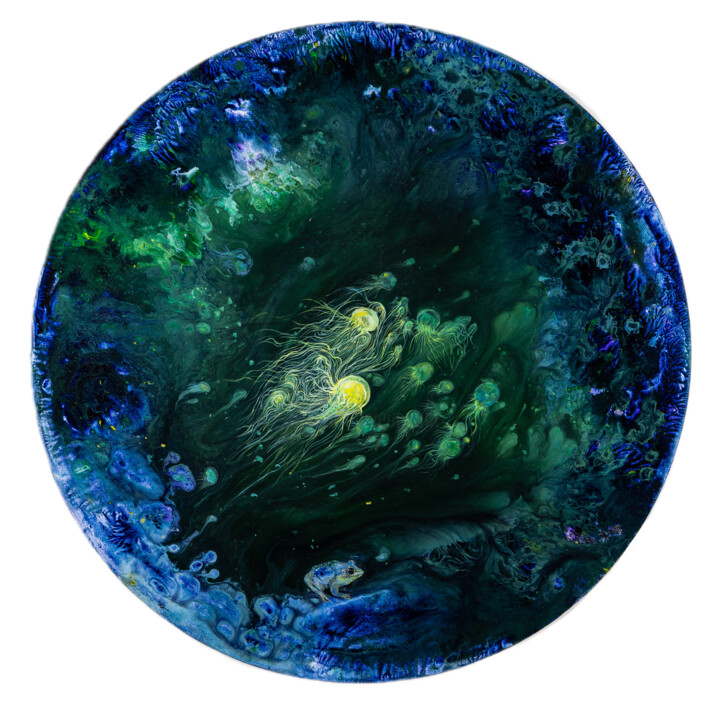 Anthropogenèse No.2 (anthropogenesis No.2) 绘画, 31.5x31.5 in