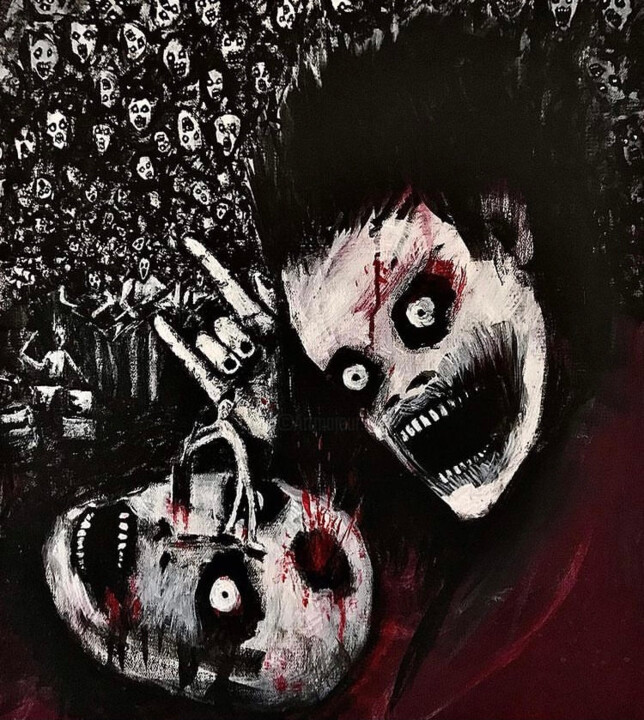 绘画 标题为“Hell rock and roll” 由Vaxo Lang, 原创艺术品, 丙烯