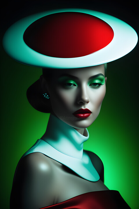 Arte digitale intitolato "Fashion Portraits #…" da Sid, Opera d'arte originale, Immagine generata dall'IA