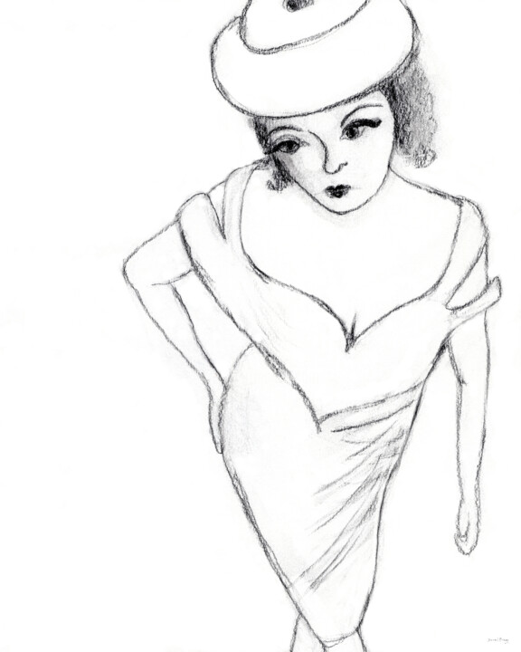 Fashion Molly final 绘画, 16x11 in