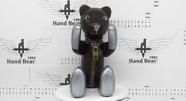 Vintage bear doll : Hand Bear / HB-BF028 雕塑, 3.9x3.2 in