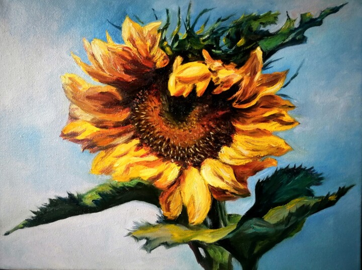 Подсолнух Картина, 11,8x15,8 in