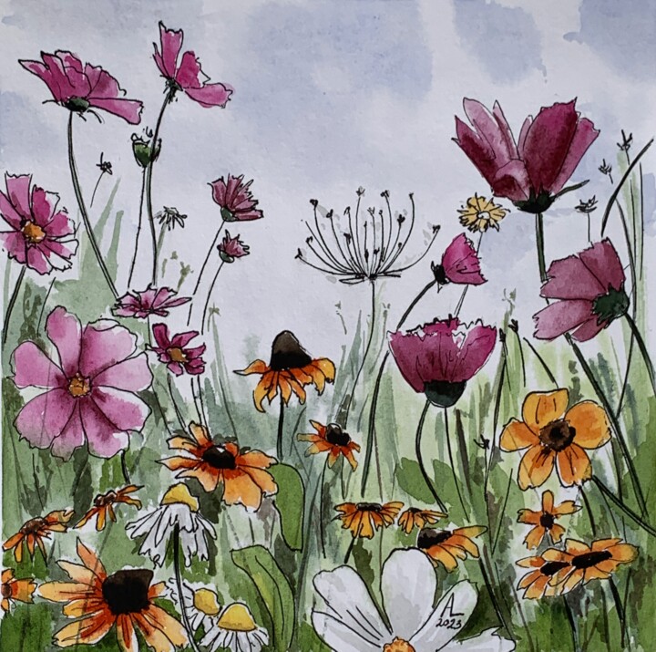 Wildflowers Картина, 8,2x8,2 in