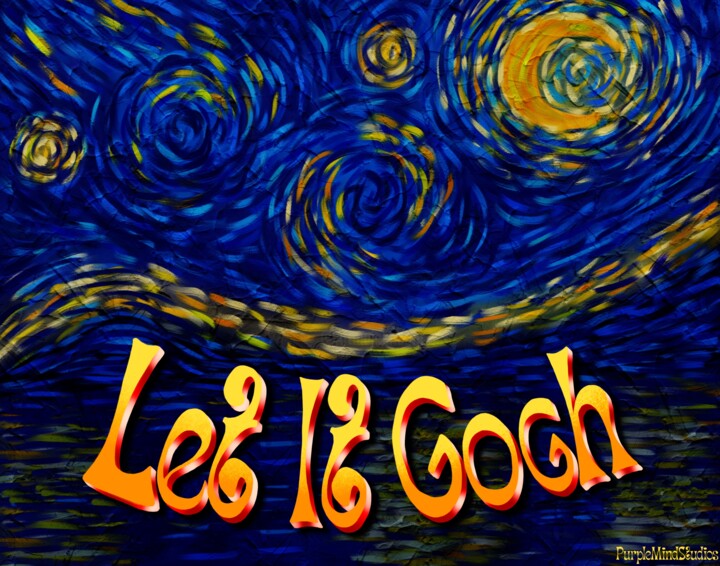 Artes digitais intitulada "Let It Gogh" por Purplemindstudios, Obras de arte originais, Óleo